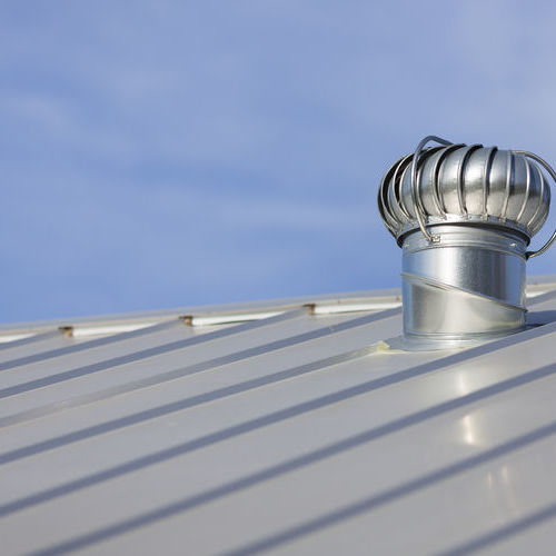 A standing seam metal roof