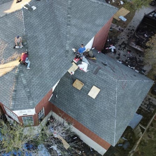 Roofers Install a New Roof